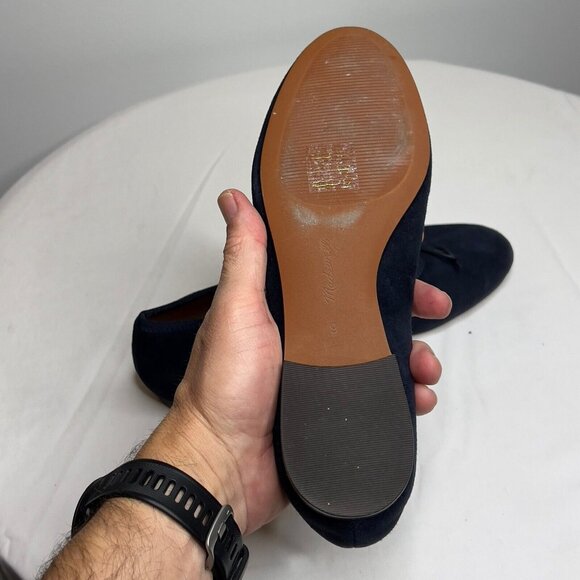 Madewell $110 The April Ballet Flat Deep Indigo Size 9 NR849 Suede - Picture 10 of 13